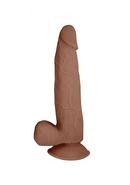 Realcocks Dual Layered #5 Bendable Dildo Thin Tip 8in - Caramel